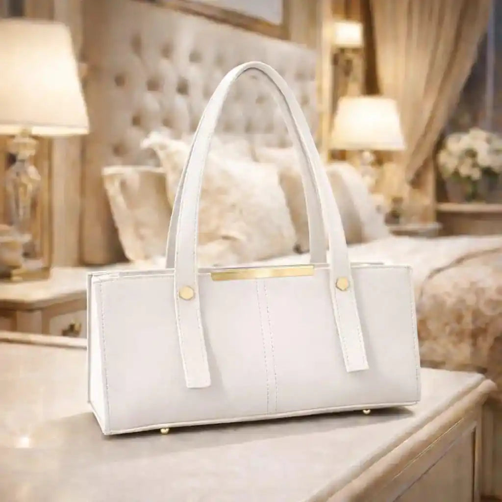 Women's Leather Plain Shoulder Bag