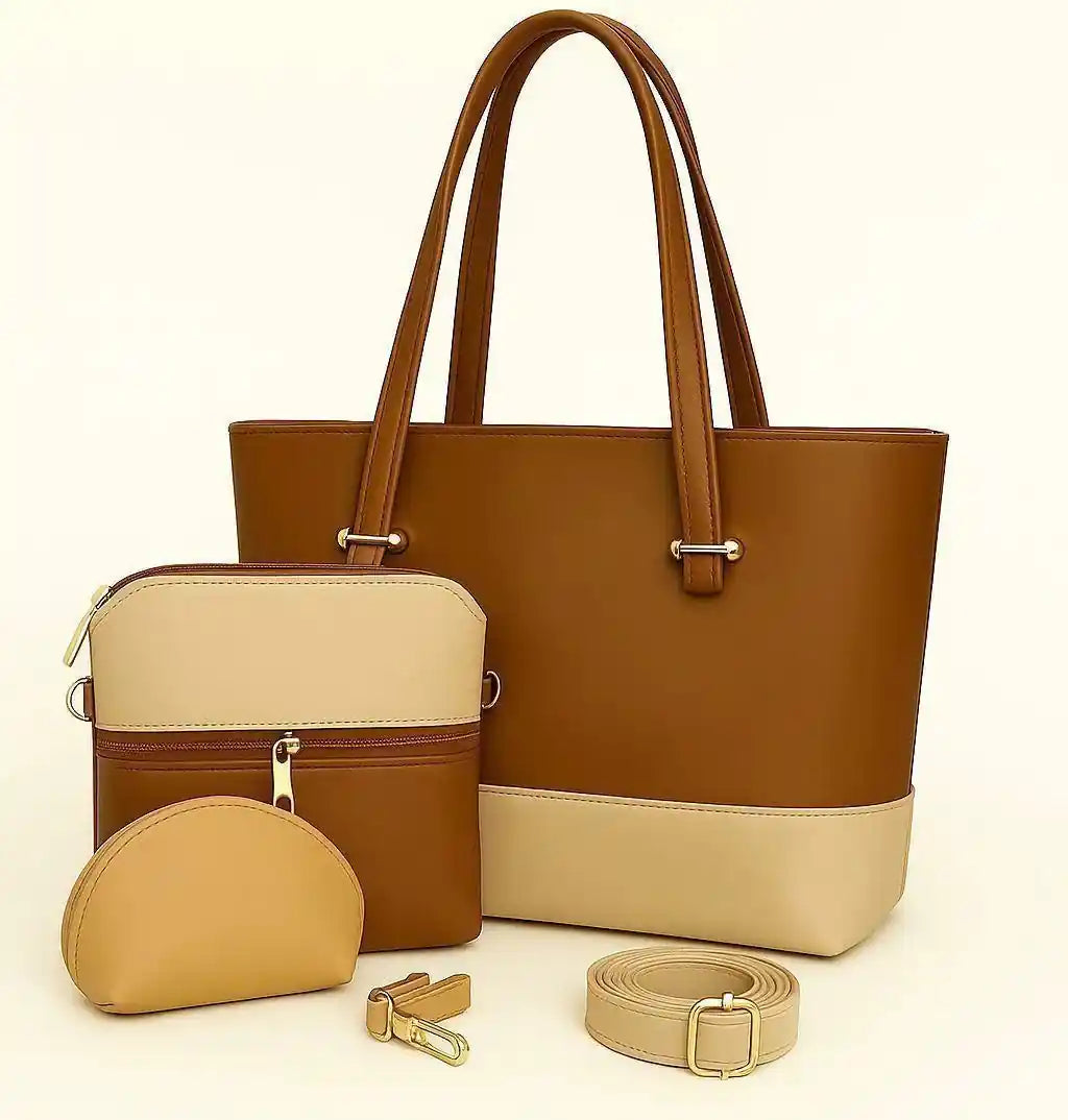 Women's Leather Plain Shoulder Bag