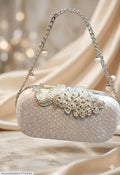 Women's Sparkly Pearl Handbag with Chain Strap