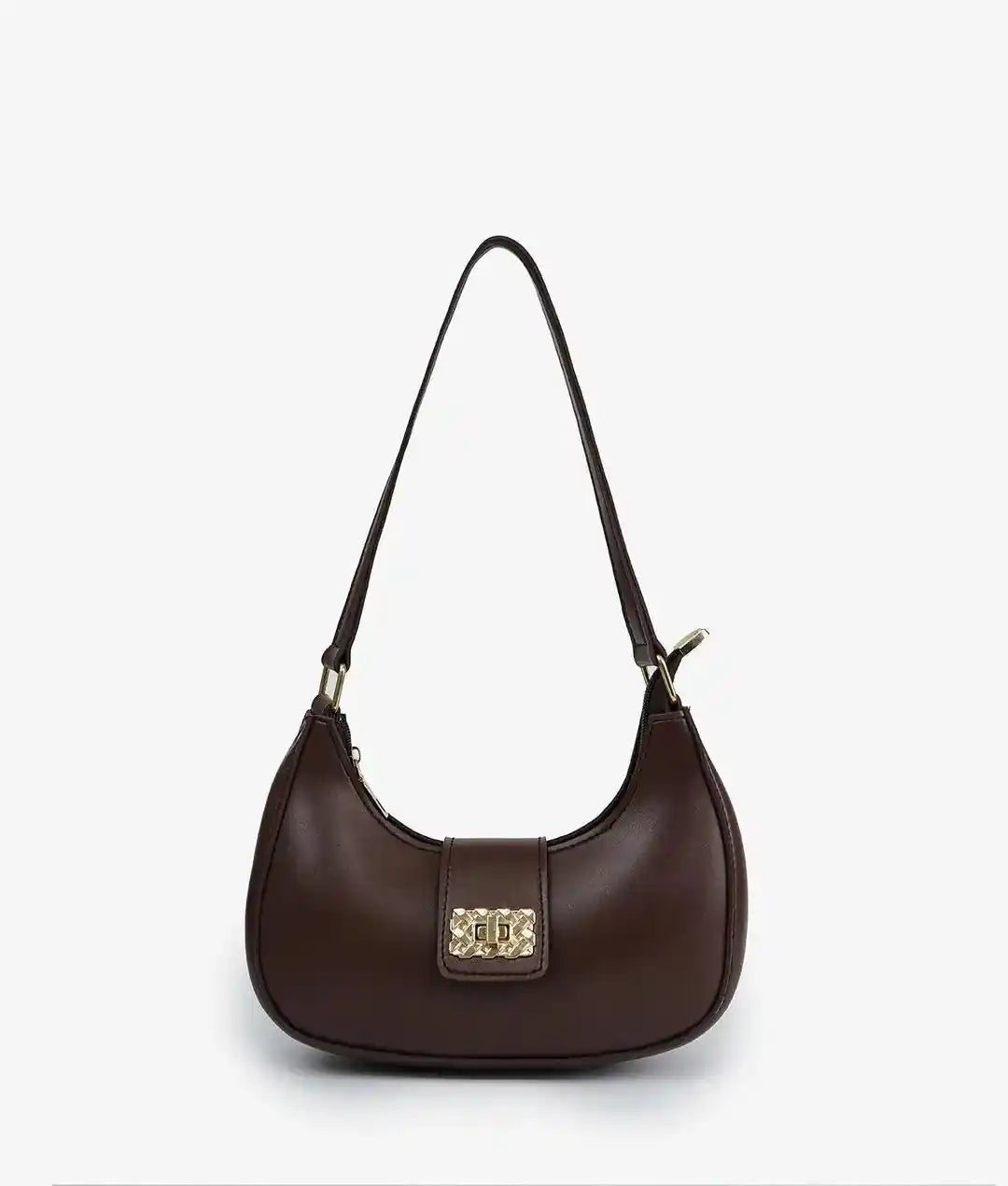 Brown PU Leather Girl's Shoulder Bag